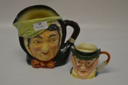 One Royal Doulton Toby Jug and a Sylvac Mr Pickwick Toby Jug