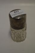 Silver Topped Glass Scent Bottle