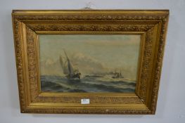 19th Century Gilt Framed Oil on Canvas 