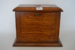 Oak Fall Front Stationery Box