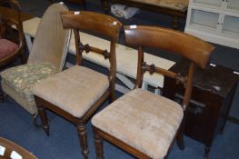 Pair of Victorian Mahogany Barback Dining Chairs