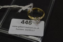 18cT Gold Dress Ring Set with 0.50cT Diamond