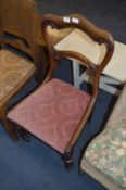 Victorian Mahogany Kidney Backed Dining Chair