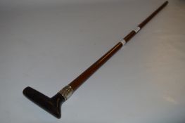 Walking Cane with Silver Collar