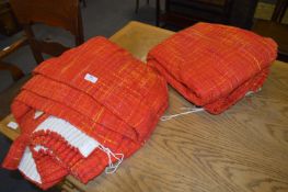 Pair of 1970's Hessian Type Curtains