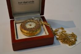 Lucerne Gilt Ladies Fob Watch and Chain