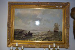 Large Gilt Framed Print on Board 