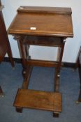 Oak Lectern with Undershelf
