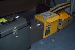 Three Movie Projectors and a Slide Projector