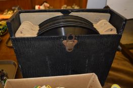38 rpm Gramophone Records in a Case