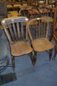 Victorian Stick Back Dining Chair and a Slatback Dining Chair