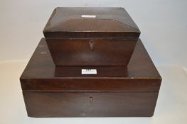 Two Walnut Inlaid Boxes