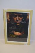Autographed Lord of the Rings Teaser Poster Signed by Various Stars of the Film
