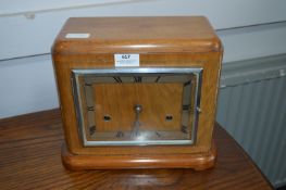 Walnut Cased 1930's Mantel Clock 
