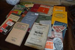 Collection of Motorcycle Books; Triumph, AGS, Hepolite, Velocette, Triumph Norton Manuals, etc.