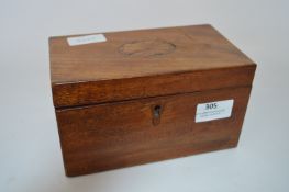Walnut Tea Caddy with Inlaid Top