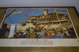 Travel Poster; Lake Transport in Africa 
