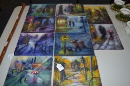 Collection of Oil Paintings on Canvas by Richard Hubbard