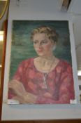 Oil on Canvas Portrait Monogramed P.N. Philip Naviasky