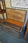 Pine Toolbox with Fitted Interior