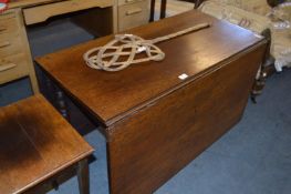 Oak Drop Leaf Dining Table on Turned Legs