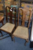 Pair of Queen Anne Dining Chairs