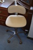 Light Brown Upholstered Single Swivel Office Chair