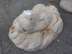*Concrete Wall Mounted Lions Head