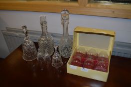 Drinking Glassware, Decanters and Glass Bells