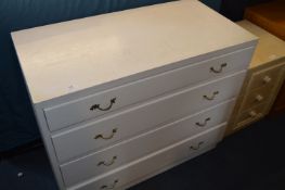 White Painted Four Height Chest of Drawers