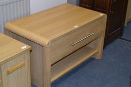 Light Oak TV Entertainment Unit with Single Drawer