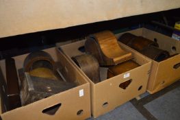 Three Boxes Containing Various Mantel Clock Cases