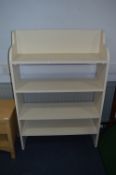 Cream Painted Four Height Bookshelf