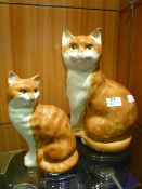 Two Babbacombe Devon Pottery Cats