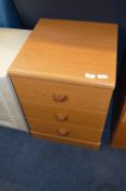 Teak Three Drawer Side Cabinet