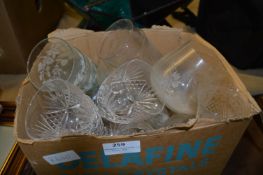 Box of Drinking Glassware