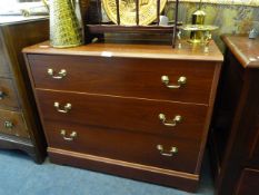 Oak Melamine Three Height Chest of Drawers
