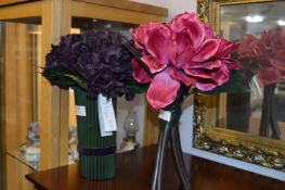 Two Artificial Flower Ornaments