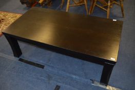 Dark Oak Rectangular Topped Coffee Table on Square Legs (13)