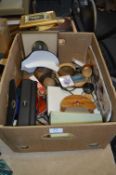 Box Containing Boxed Cutlery, Jewellery Boxes, Treen, etc.
