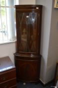 Mahogany Corner Display Cabinet