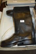 Pair of Leather Motorcycle Boots Size:7