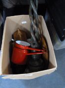 Large Barley Twist Candle Stand, African Mask, Enamel Pans, etc.