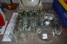 Selection of Drinking Glassware and a Decanter