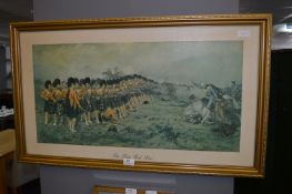 Gilt Framed Napoleonic War Print 