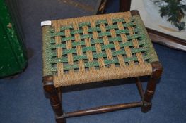 Ropework Topped Footstool