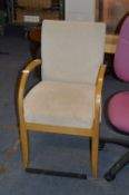 Light Oak Framed Single Armchair