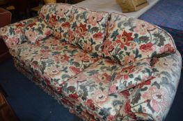 Floral Patterned Three Seat Settee