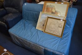 Metal Framed Futon with Loose Covers