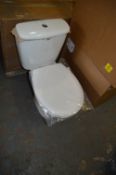 *White WC with Dual Flush System and Toilet Seat
